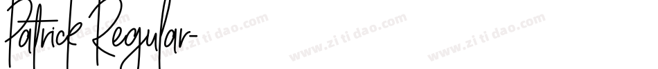 Patrick Regular字体转换
